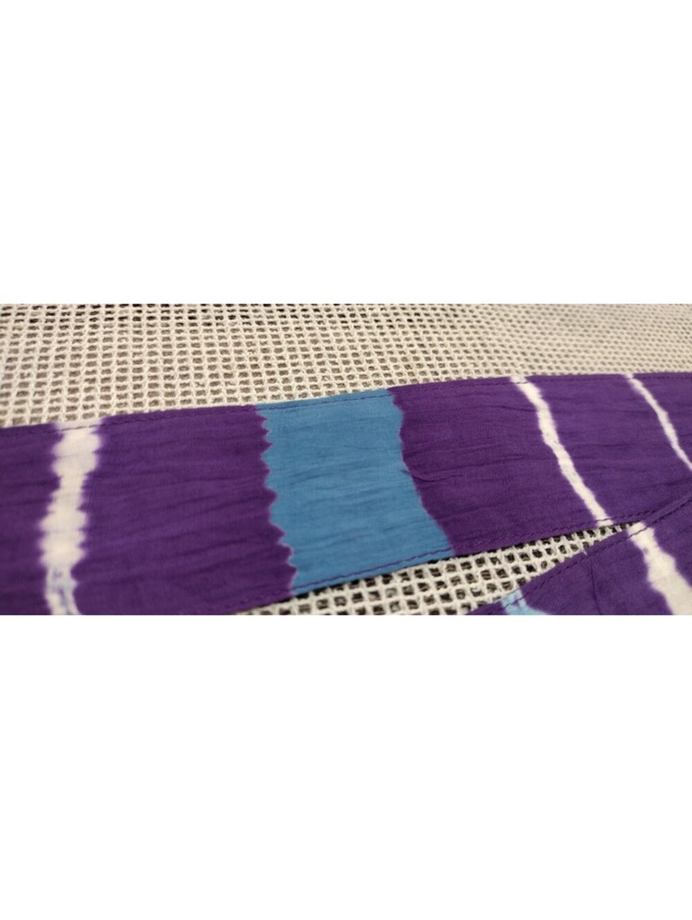 1970s Purple Sash Belt L Psychedelic Tie Dyed Cotton Head band ORIGINAL HIPPIE - Picture 9 of 13
